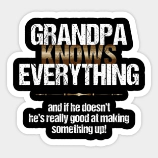 Grandpa Knows Grandparent S Day Sticker